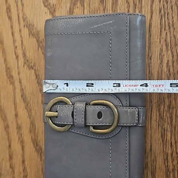 Coach Legacy Garcia Trifold gray leather wallet with pink interior - Picture 12 of 15